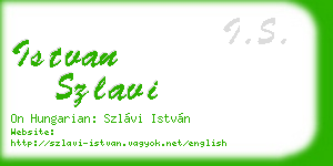 istvan szlavi business card
