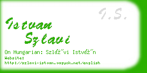 istvan szlavi business card